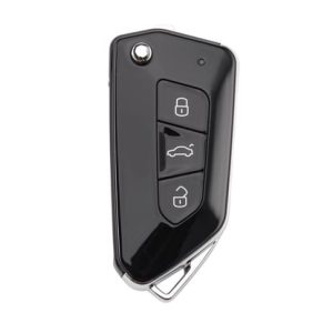 Xhorse VVDI Anahtar Aracı VVDI2 Kablolu Çevirmeli Uzaktan Anahtar Tamamen Siyah 3 Düğmeli VW Tipi XKGA83EN - TR26407